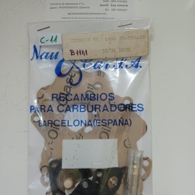 Kit juntas carburador Weber 32/34DRTC, REF: C-11