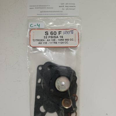 Kit juntas carburador Solex 32PBISA-16, REF: C-4